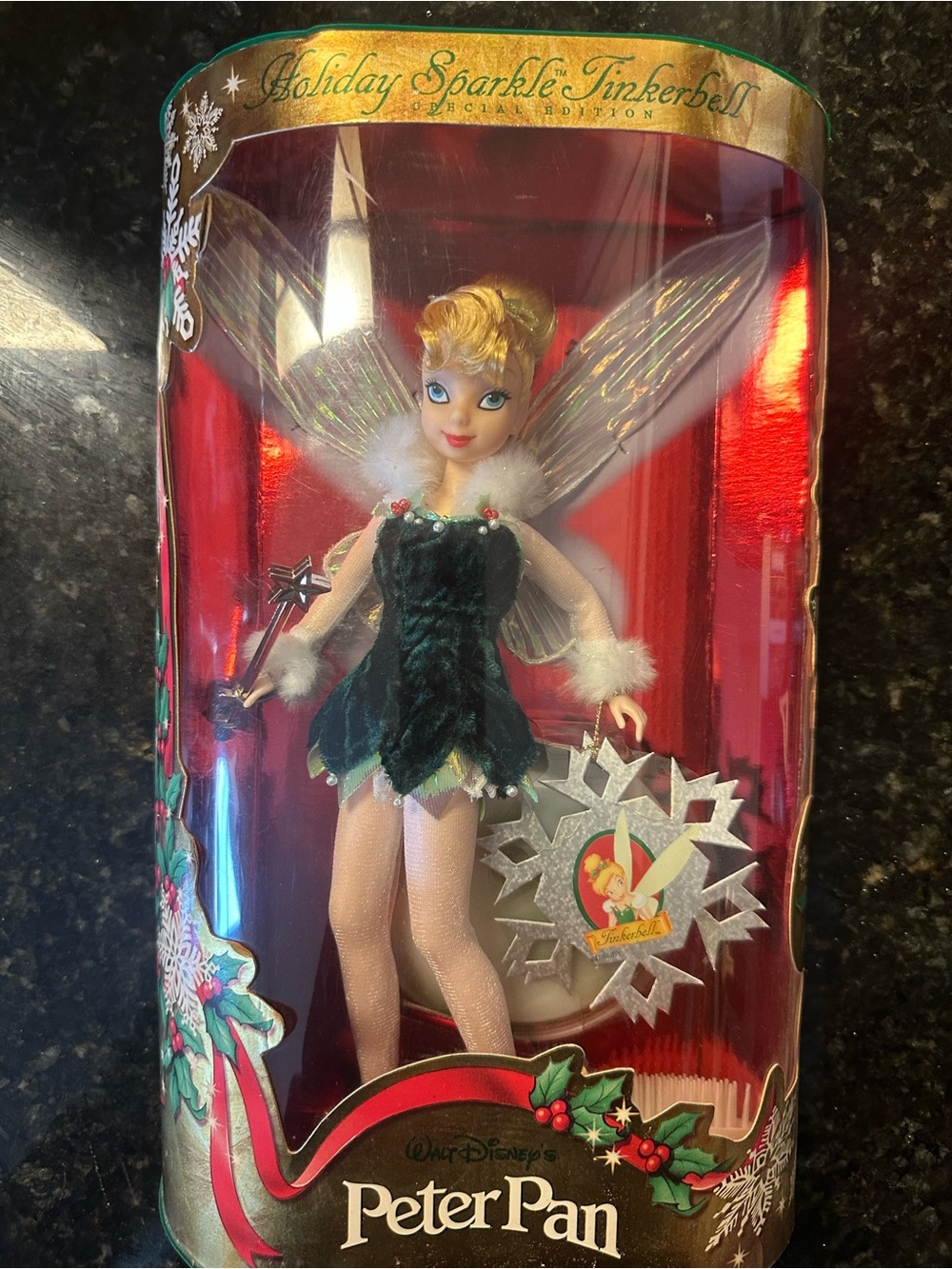 Barbie Holiday Sparkle Tinkerbell Doll - Green, White, Gold
